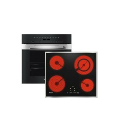 Miele H 7260 B + KM 6520 FR Φούρνος άνω Πάγκου 76lt με Κεραμικές Εστίες Π59.5εκ. Μαύρος